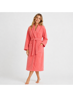 Blush Pink Premium Terry Bathrobe for Men & Women 450 GSM
